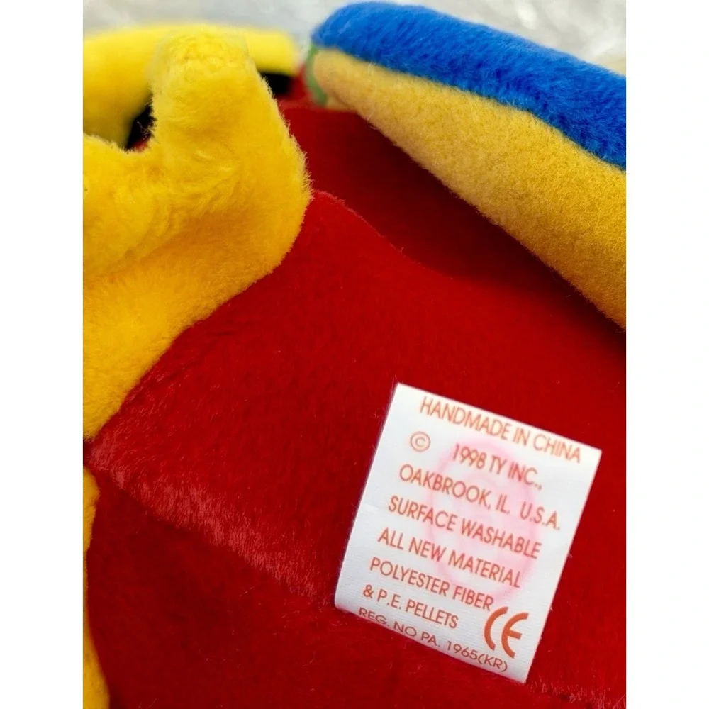 Rare Vintage Ty 4197 Beanie Baby Jabber The Parrot Tropical Bird Sealed Tag